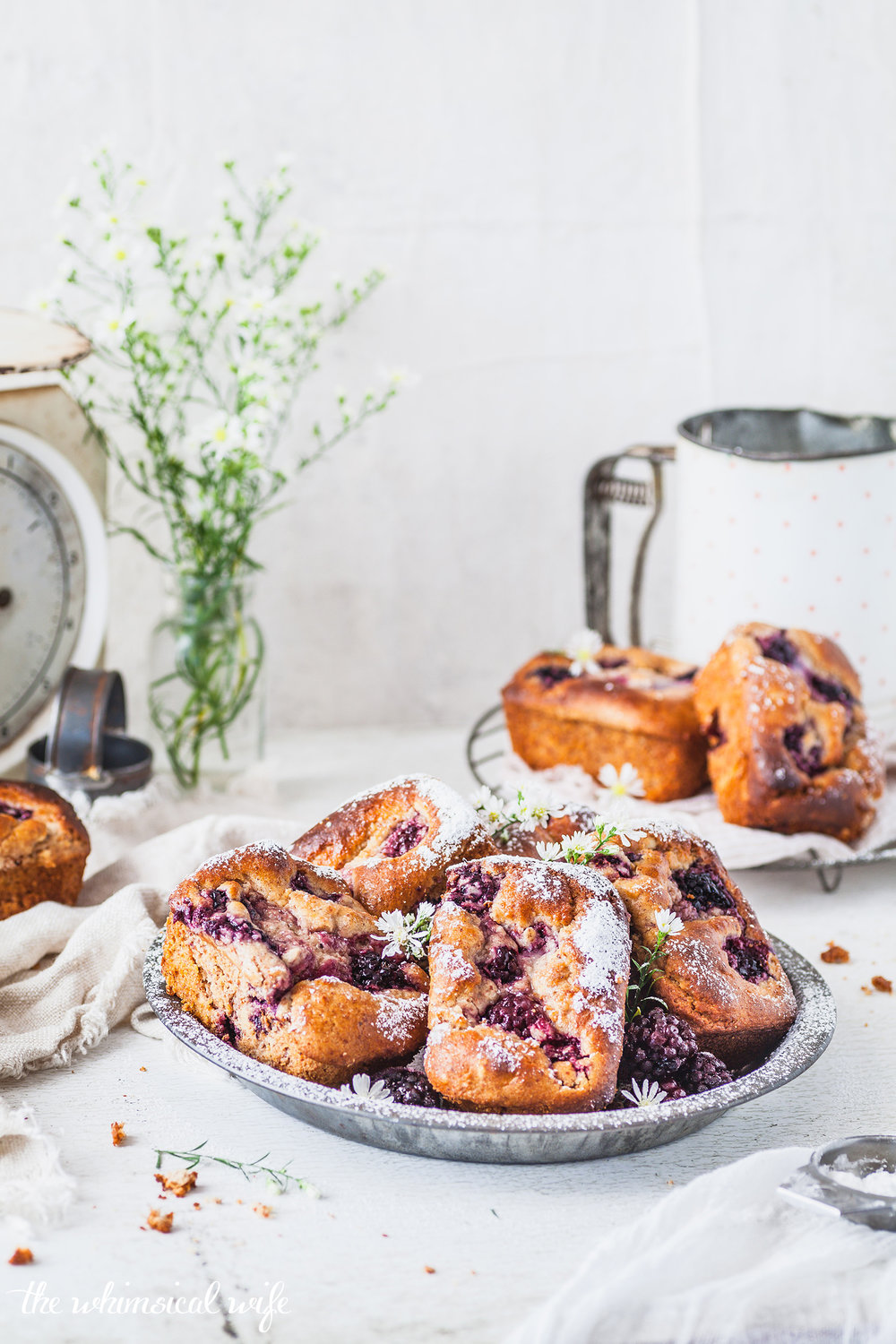 30 Cakes In 30 Days | 3. Mini Blackberry & Apple Loaf {GF, DF, Refined Sugar Free } | The Whimsical Wife